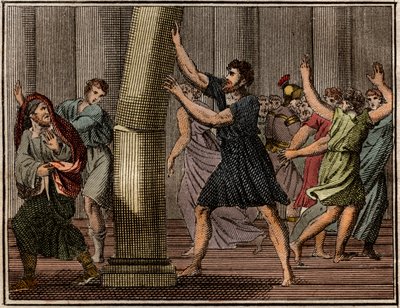 La fuerza extraordinaria de Milo de Croton (Milón de Crotona) de French School